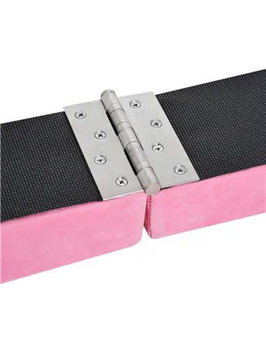 HOMCOM 2.1M 7FT Gymnastics Folding Balance Beam Home Gym Training Exercise Sports - Pink