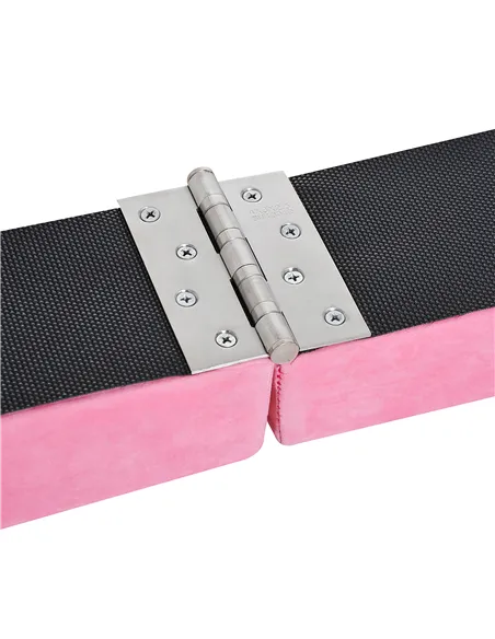 HOMCOM 2.1M 7FT Gymnastics Folding Balance Beam Home Gym Training Exercise Sports - Pink
