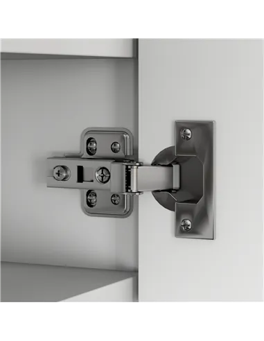 HOMCOM 60 x 15 cm Double Door Bathroom Mirror Cabinet - White