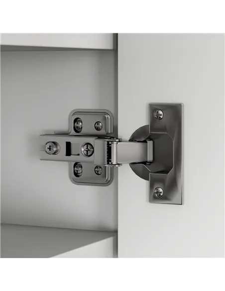 HOMCOM 60 x 15 cm Double Door Bathroom Mirror Cabinet - White