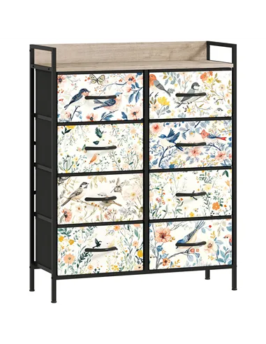 HOMCOM 8-Drawer Chest of Drawers - White