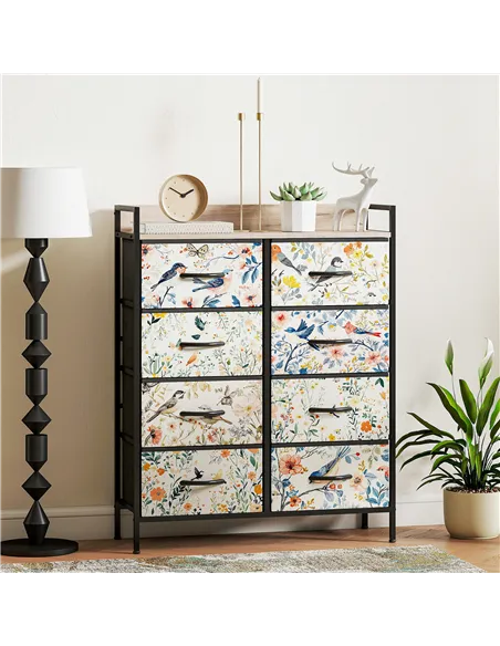 HOMCOM 8-Drawer Chest of Drawers - White