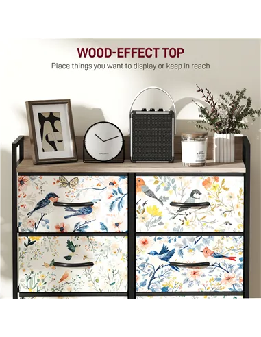 HOMCOM 8-Drawer Chest of Drawers - White