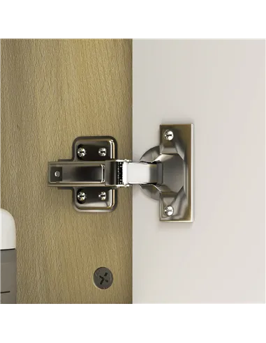 HOMCOM Bathroom Mirror Cabinet with Open Storage Shelves - Natural Wood Finish