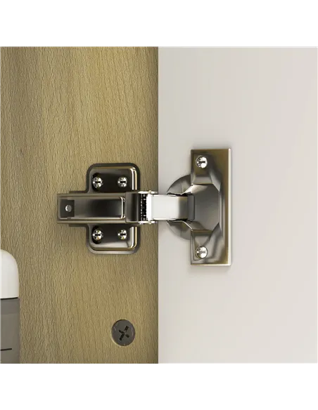 HOMCOM Bathroom Mirror Cabinet with Open Storage Shelves - Natural Wood Finish