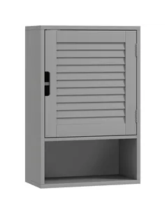 HOMCOM Bathroom Cabinet, Wall Mounted Storage Cabinet with Adjustable Shelves, 40 x 20 x 60 cm, Grey