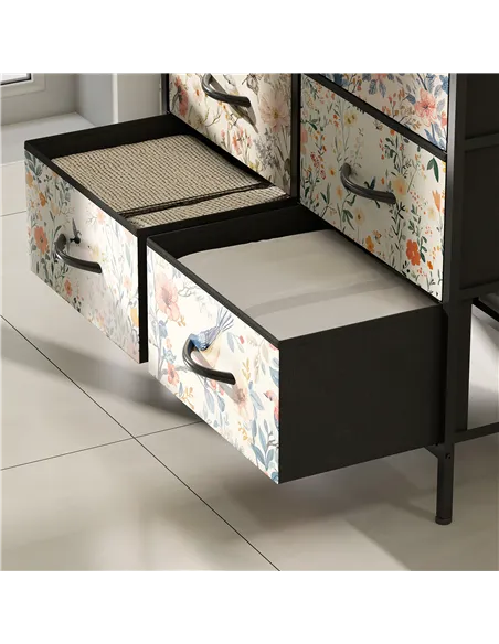 HOMCOM 8-Drawer Chest of Drawers - White