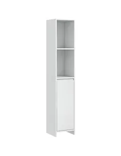 HOMCOM Narrow Bathroom Cabinet, Slim Bathroom Storage Unit with Open Compartment, Freestanding Storage Cupboard for Small Spaces