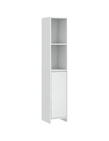 HOMCOM Narrow Bathroom Cabinet, Slim Bathroom Storage Unit with Open Compartment, Freestanding Storage Cupboard for Small Spaces