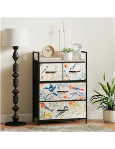 HOMCOM 4-Drawer Chest of Drawers - White 2