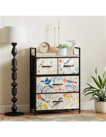 HOMCOM 4-Drawer Chest of Drawers - White