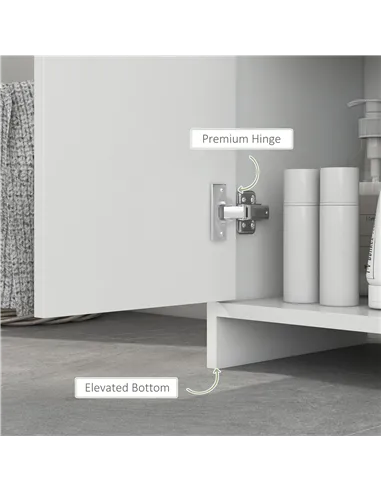 HOMCOM Narrow Bathroom Cabinet, Slim Bathroom Storage Unit with Open Compartment, Freestanding Storage Cupboard for Small Spaces