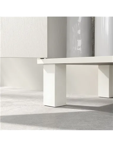 HOMCOM Under Sink Cabinet for Basin without Pedestal - Cream White