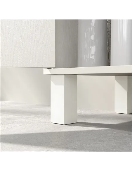 HOMCOM Under Sink Cabinet for Basin without Pedestal - Cream White