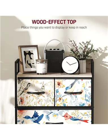 HOMCOM 4-Drawer Chest of Drawers - White