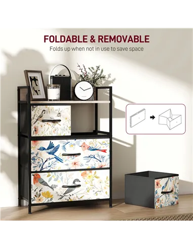 HOMCOM 4-Drawer Chest of Drawers - White