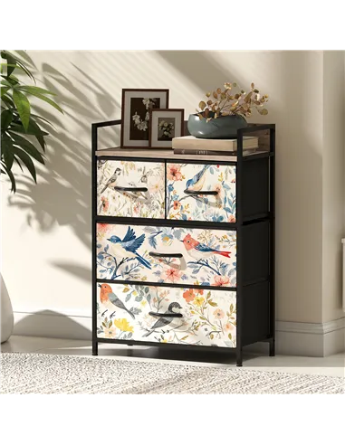 HOMCOM 4-Drawer Chest of Drawers - White