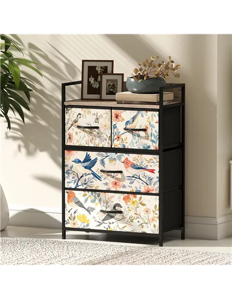 HOMCOM 4-Drawer Chest of Drawers - White