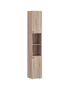 HOMCOM 6-Tier Tall Bathroom Cabinet - Natural