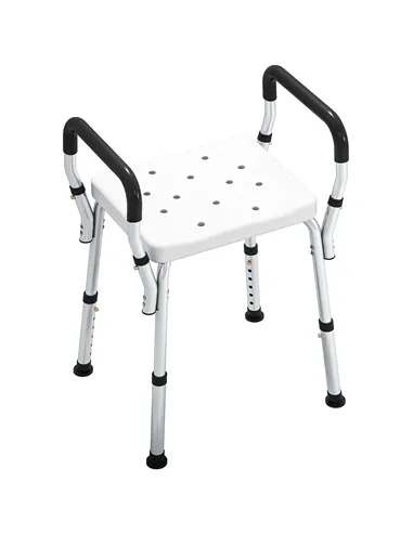 HOMCOM 57-69cm Aluminium Frame Bath Seat