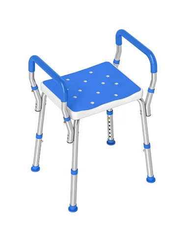 HOMCOM 57-69cm Aluminium Frame Bath Seat