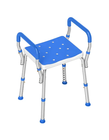 HOMCOM 57-69cm Aluminium Frame Bath Seat