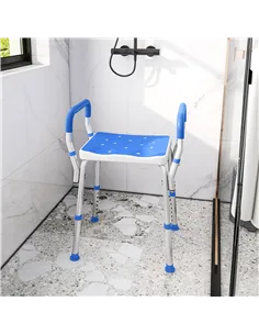 HOMCOM 57-69cm Aluminium Frame Bath Seat 2