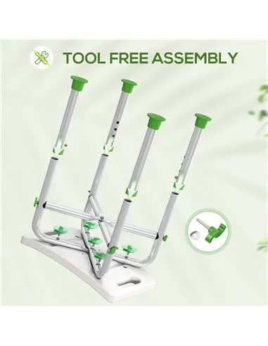 HOMCOM 44-51.5cm Aluminium Frame Shower/Bath Stool - Green