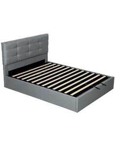 HOMCOM 5ft King Ottoman Bed with Gas Lift Storage - Grey