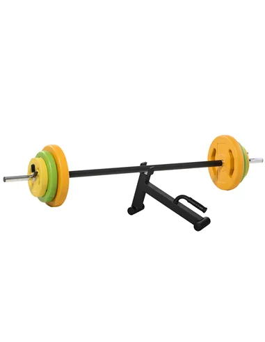 HOMCOM 20kg Adjustable Barbell Weights Set with Barbell Jack, Adjustable Weights Set with Non-slip Handle and Fixing Clip, for H