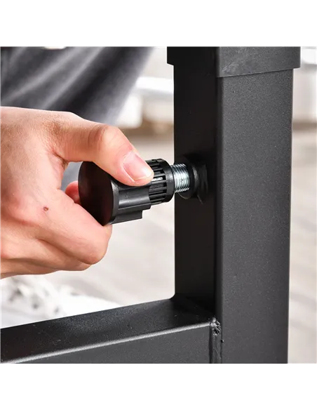 HOMCOM Weight Bench with Adjustable Barbell Rack, Leg Extension, Preacher Curl Pad and 20kg Barbell Set