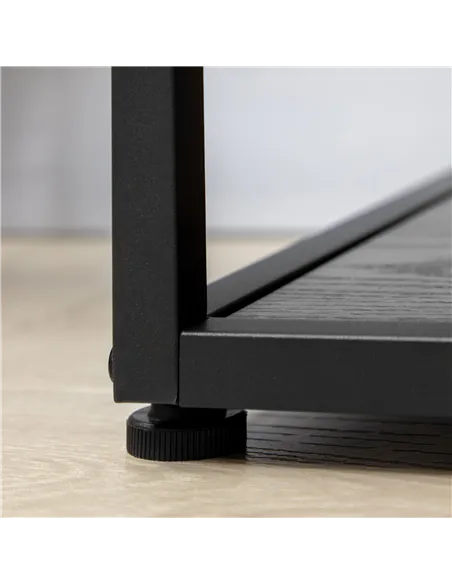 HOMCOM Industrial Accent Display Rack 7 Tier Bookcase, Display Rack for Living Room, Office, Bedroom, Black