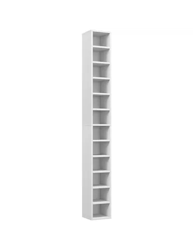 HOMCOM 204 CD Tall Narrow Media Storage Tower - White