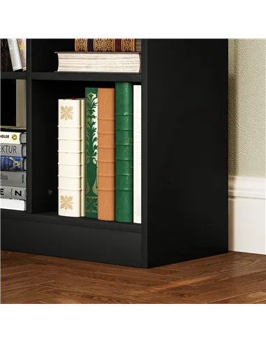 HOMCOM Tall Bookshelf with Drawer, Freestanding Bookcase for Bedroom, Living Room, Home Office, Black