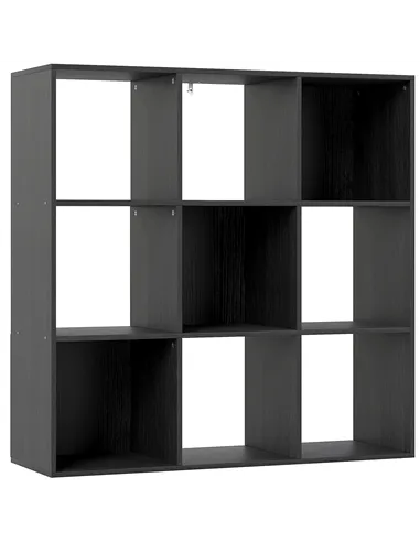 HOMCOM Nine-Cube Storage Shelf - Black