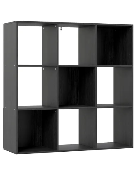 HOMCOM Nine-Cube Storage Shelf - Black