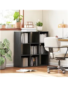 HOMCOM Nine-Cube Storage Shelf - Black 2