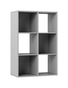 HOMCOM 6-Cube Bookshelf - Light Grey