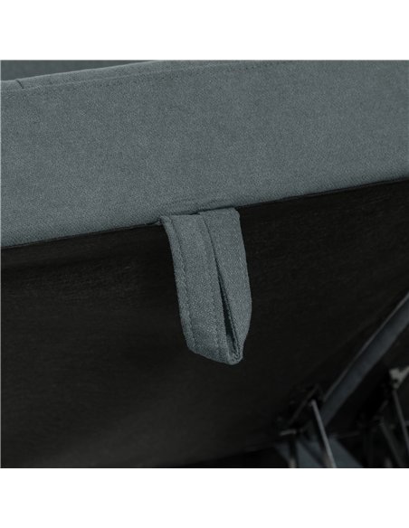 HOMCOM 'L' Shape Modular Sofa, with Storage - Dark Grey