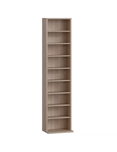 HOMCOM 260 Narrow CD Storage Unit - Natural Wood Finish