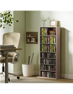 HOMCOM 360 CD Storage Unit - Natural Wood Finish 2