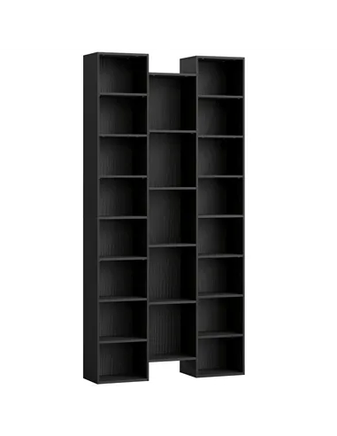 HOMCOM 21-Compartment Bookshelf - Black