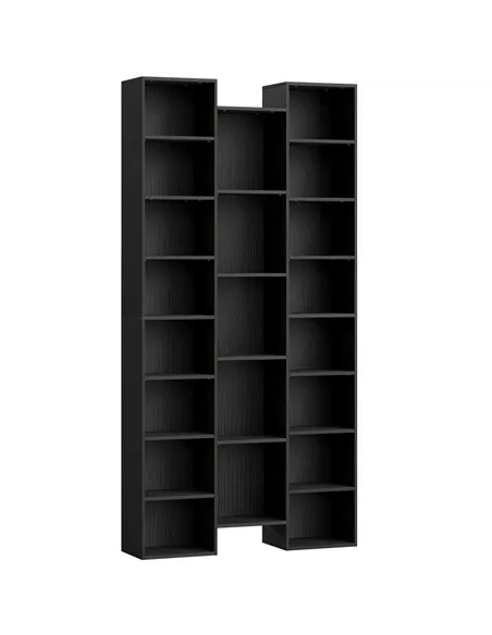 HOMCOM 21-Compartment Bookshelf - Black