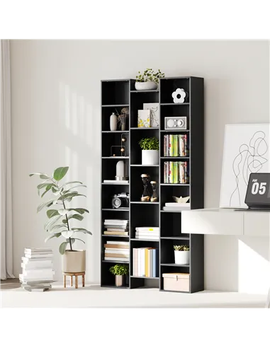HOMCOM 21-Compartment Bookshelf - Black