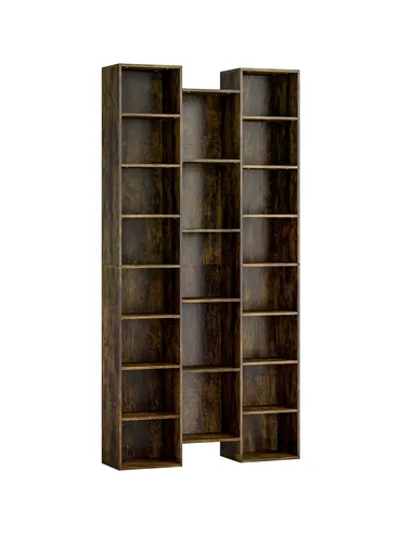 HOMCOM 21-Compartment Bookshelf - Brown
