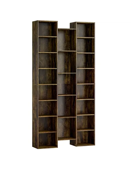 HOMCOM 21-Compartment Bookshelf - Brown