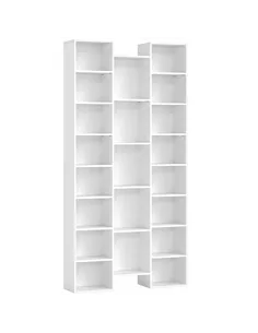 HOMCOM 21-Compartment Bookshelf - White