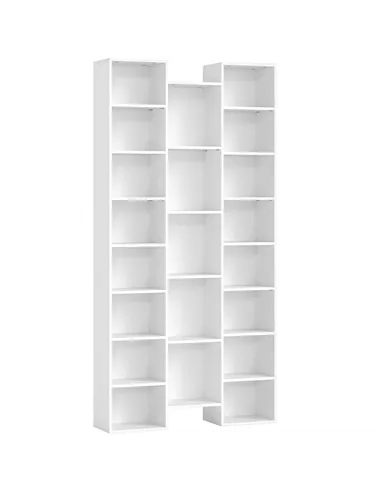 HOMCOM 21-Compartment Bookshelf - White