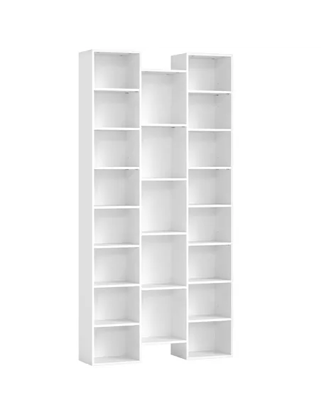 HOMCOM 21-Compartment Bookshelf - White