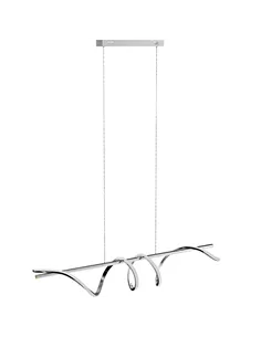 HOMCOM Pendant Light with 3 Colour Temperatures - Silver Tone